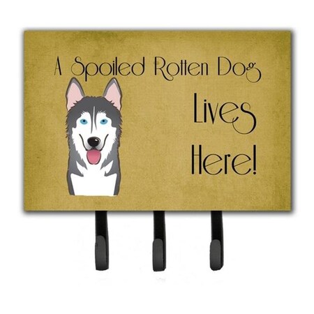 Carolines Treasures Carolines Treasures BB1466TH68 Alaskan Malamute Spoiled Dog Lives Here Leash & Key Holder BB1466TH68